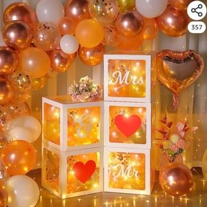 Mr. & Mrs. Transparent balloon blocks